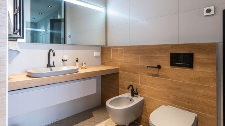 Modern ensuite bathroom interior